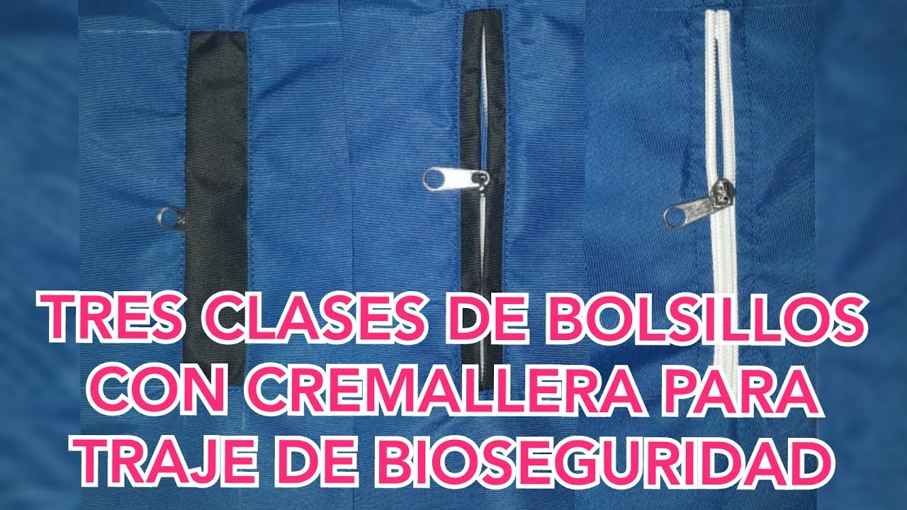 COMO REALIZAR BOLSILLOS CON CREMALLERA PARA TRAJE DE BIOSEGURIDAD O ROPA DEPORTIVA