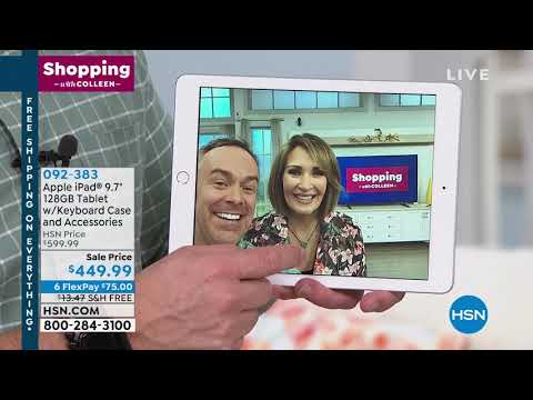 Apple iPad 9.7 128GB Tablet with Keyboard Case and Acces...