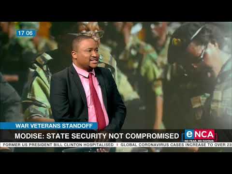 War Veterans Standoff Modise State security not compromised