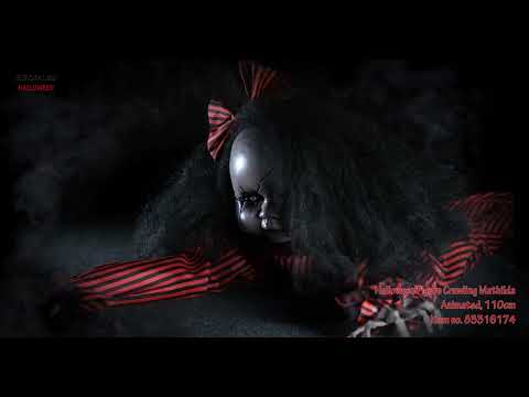 EUROPALMS Halloween Figur kriechend Mathilda, animiert, 110cm