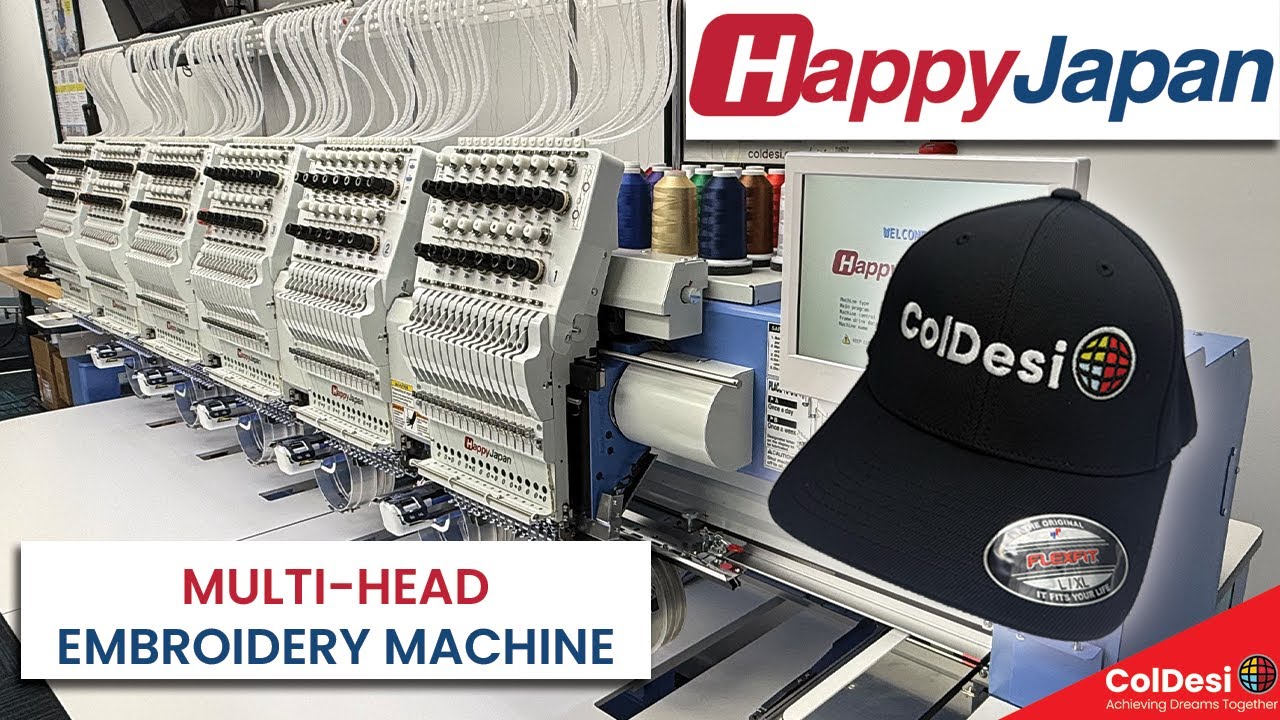 Introducing HappyJapan Multi-Head Embroidery Machines