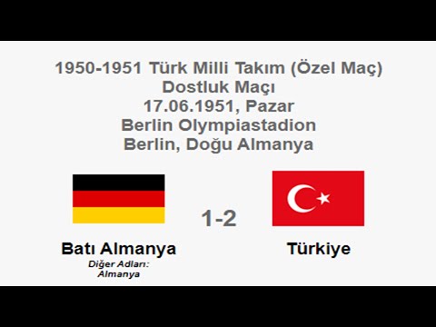 West Germany 1-2 Turkey [HD] 17.06.1951 - National Teams Friendly Match