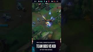 Team Vitality Jungler Bo goes between two turrets and survives 💀💀