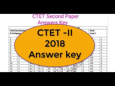 ctet paper2 official answer key solution 2018 today ( ctet answer key) 9 dec ctet 2018 Video