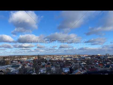 облачное утро в Житомире. Движение облаков