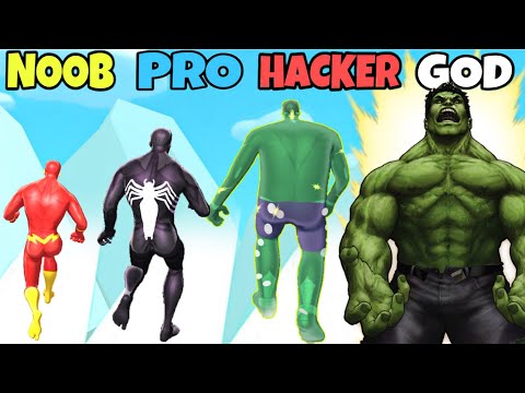 NOOB vs PRO vs HACKER vs GOD in Titan Rush 3D (New Update)