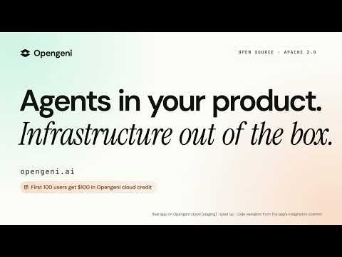 Add an AI agent to a real SaaS app: one route, one component (Opengeni demo)