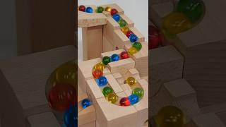 MarbleRun ASMR☆ Cuboro Wooden Blocks & Blue Bell Sound ♪#MarbleRun #マーブルラン# Healing