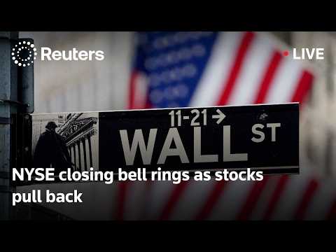 Video Thumbnail: LIVE: NYSE closing bell rings as stocks pull back