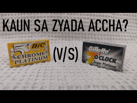 BIC Chrome Platinum vs Gillette 7 O Clock Super Platinum Blade