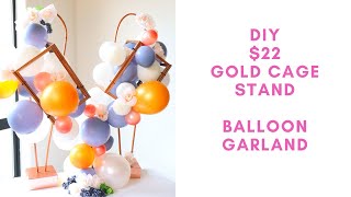 DIY Balloon Garland in Cages | Dollar Tree Backdrop