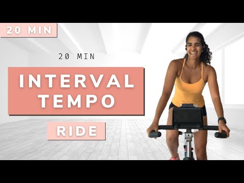 20 Minute INTERVAL TEMPO Ride | Indoor Cycling Workout | Spin Class | Sprints + Climbs