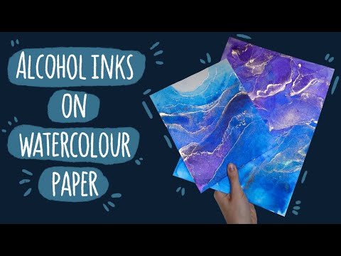 How To Use Alcohol Inks on Watercolor Paper | 2 Paintings | Alcohol Ink Tutorial (Beginner Friendly)