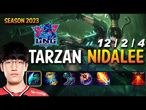LNG Tarzan NIDALEE vs GRAVES Jungle - Patch 13.12 KR Ranked