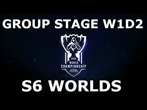 Week 1 Day 2 of S6 LoL eSports World Championship 2016 Group Stage! Full Day All Games #Worlds 2016