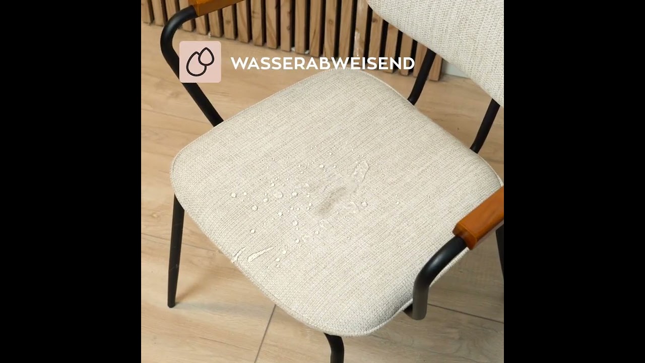 Esszimmerstuhl Oskar mit Armlehne beige