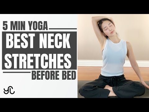 BEST NECK STRETCHES BEFORE BED ( 5 Min. Safe and Easy Stretches for Beginners)