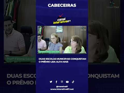 Duas escolas municipais conquistam prêmio Leia Alfa Mais 2025 #cabeceirasgo