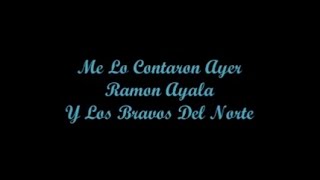 Me Lo Contaron Ayer - Ramon Ayala (Letra - Lyrics)
