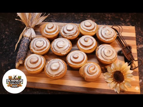 Fall in Love with Pumpkin Spice Cinnamon Rolls Topped with Maple Bliss