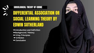 Differential Association theory by Edwin Sutherland || Css criminology theories || Theories of crime