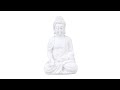 cm 17,5 Wei脽e Figur Buddha