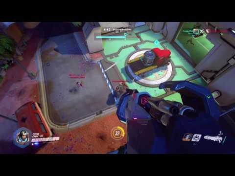 Overwatch MP July 16, 2016 pt20 - Crazy-Close Rocket-Powered Defense