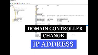How to Change the IP Address on a Domain Controller