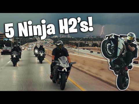 Group Ride of ONLY NINJA H2's!