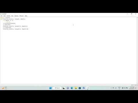 Program In Python That Generates A Fractal Tree Using Recursion