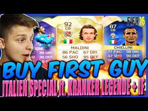 FIFA 16: ULTIMATE TEAM (DEUTSCH) - BUY FIRST GUY CHALLENGE - ITALIEN SPECIAL ft..KRANKE LEGENDE + IF