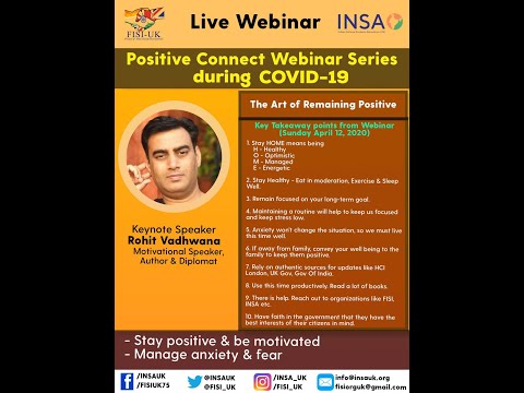 "The art of Remaining Positive" by Rohit Vadhawana