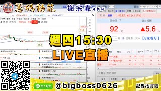 【大戶羅盤籌碼動能】 #謝宗霖1203，週四15:30 LIVE直播 (圖)