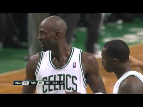 Kevin Garnett's Antics vs Al Jefferson & Jazz 3-28-12