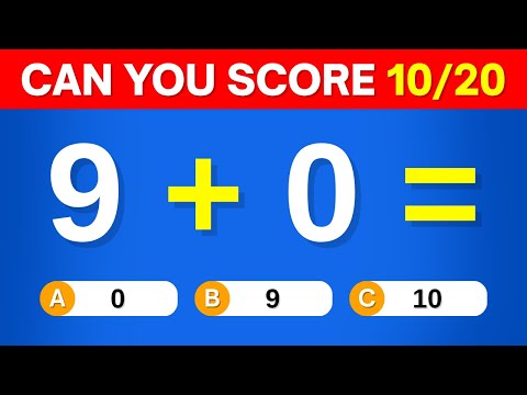 Can You Pass 10/20? Ultimate Math Quiz Challenge! From easy to impossible math quizzes