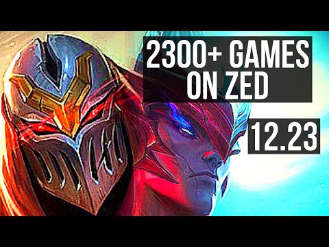 ZED vs YONE (MID) | 4/0/4, 2300+ games, 1.4M mastery | KR Grandmaster | 12.23