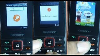 Karbonn k9 Mini input phone password remove