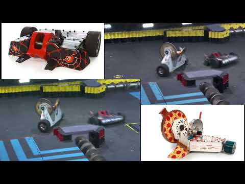 BattleBot Black Dragon v BattleBots Riperoni Side By Side - Media from Whyachi Live Stream