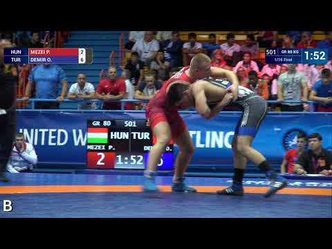 1/16 GR - 80 kg: P. MEZEI (HUN) v. O. DEMIR (TUR)