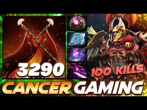 Legion Commander 100 KILLS Cancer Gaming Ownage - Dota 2 Pro Gameplay [Watch & Learn]