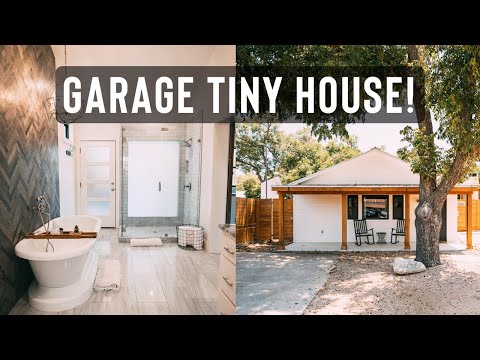 Turning a GARAGE Into a TINY HOUSE | Airbnb Tiny House Tour (Enchanted Hideaway)