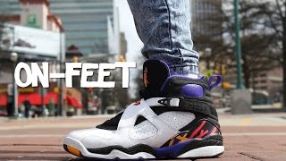 Air Jordan 8 'Three Peat GS' On-Feet (Girlfriend)