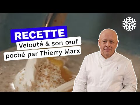 Recette par Thierry Marx : velouté de champignons de Paris et son œuf poché