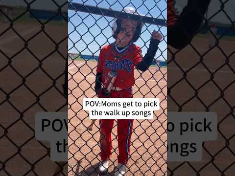 When the moms change their walk up songs 🤣🤣🤣#walkupsong #funny #baseball #tball #child