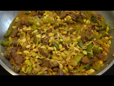 Low Carb Sirloin Stir Fry with Soybean Sprouts