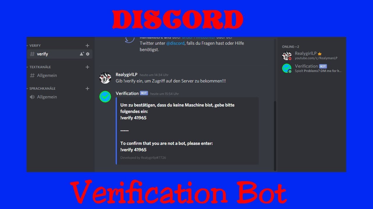 Discord Verification Bot (BETA) [subtitled]