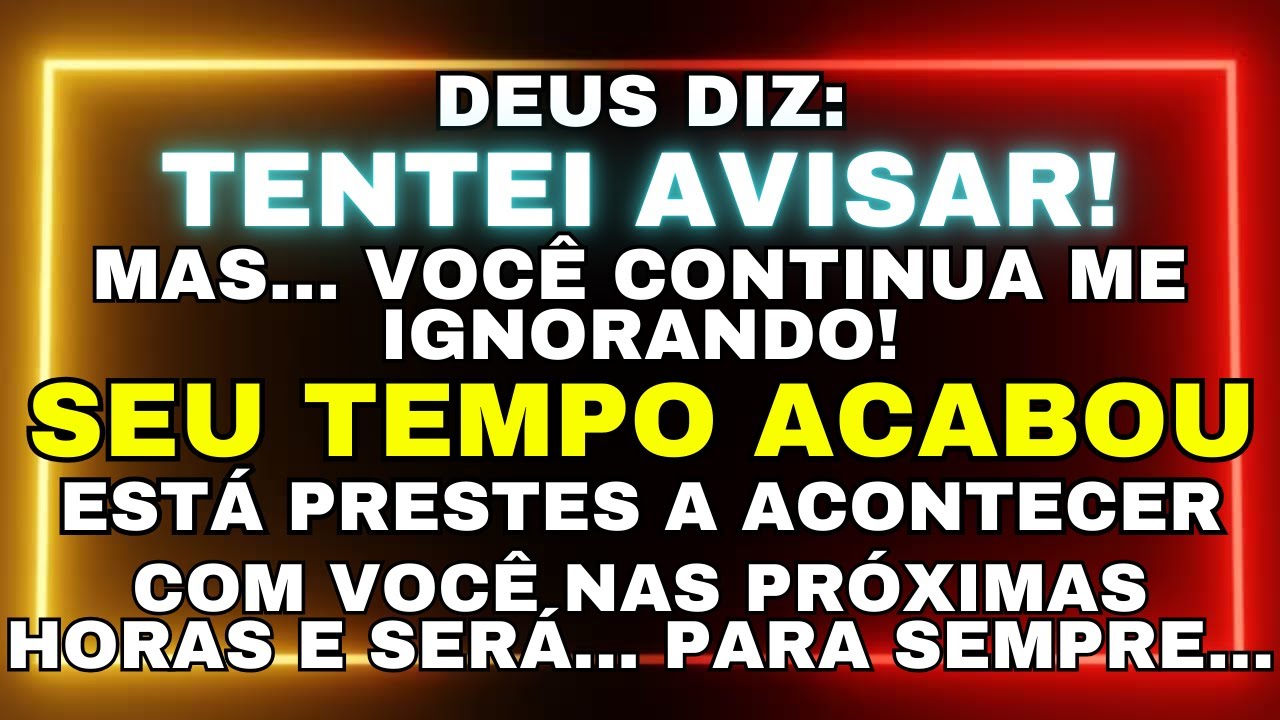 NEM DEUS PODERÁ TE AJUDAR SE VOCÊ IGNORAR ISSO HOJE... MENSAGEM DE DEUS👼DEUS DIZ👼