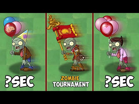 PvZ 2 Tournament - 16 Random FLAG Zombie Vs FLAG Zombie - Who is fastest? Zombie vs Zombie