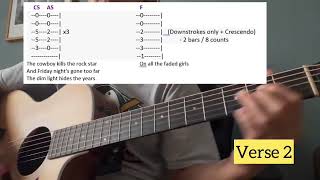 Broadway - Goo Goo Dolls (Intro, Verse, Chorus Guitar Tutorial)