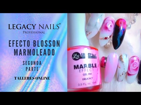 EFECTO BLOSSON MARMOLEADO 2da parte │ TALLER DE UÑAS │ LEGACY NAILS